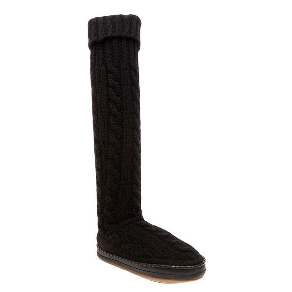 NWT Mad Love Knee-High Sweater Woven Winter Black Boots